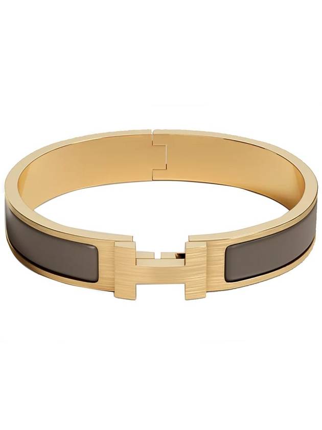 Clic H Matte Bracelet Gold Etang - HERMES - BALAAN 2