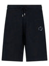 Men's Lens Wappen Bermuda Shorts Black - CP COMPANY - BALAAN 2