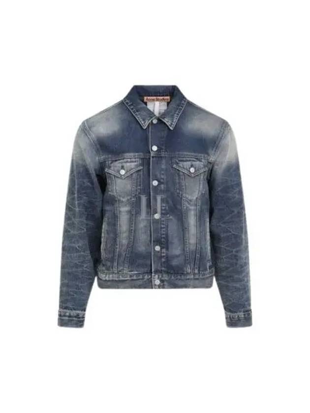 Button Regular Fit Denim Jacket Blue - ACNE STUDIOS - BALAAN 2