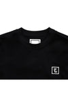 Back Logo Badge Round Cotton Short Sleeve T-Shirt Black - WOOYOUNGMI - BALAAN 5