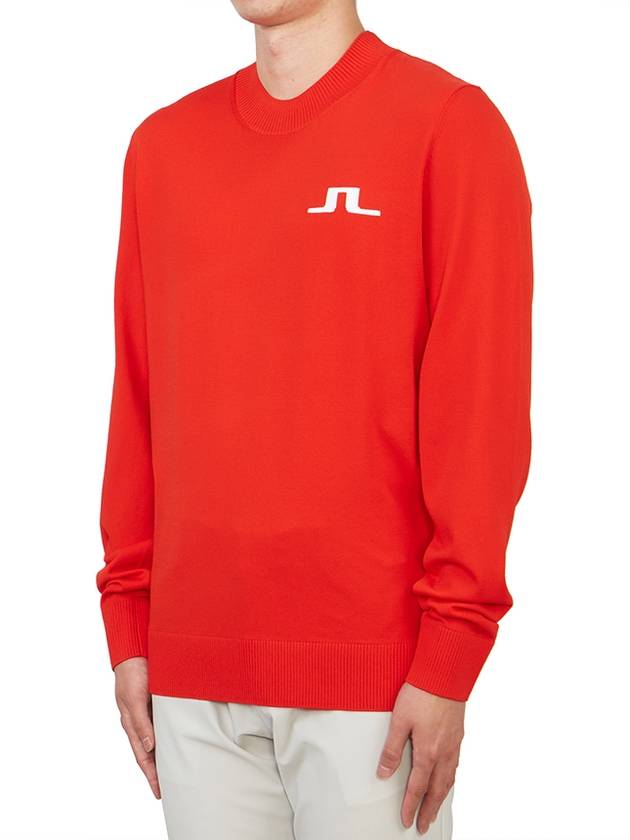 Golf Gus Crew Neck Knit Top Fiery Red - J.LINDEBERG - BALAAN 3