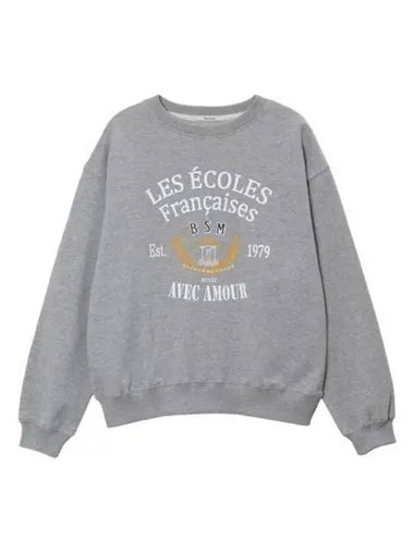 Ecole Artwork Crew Neck Gray - BENSIMON - BALAAN 1