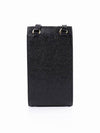 Three Stripes Strap Leather Phone Case Black - THOM BROWNE - BALAAN 3