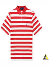 Embroidery Logo Stripes Cotton Polo Shirt White Red - POLO RALPH LAUREN - BALAAN 2