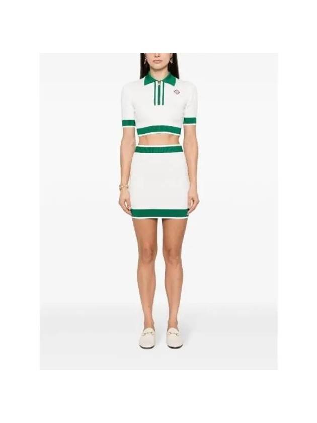 Logo Monogram Polo Zip up Knit WPS24KW58901 - CASABLANCA - BALAAN 2