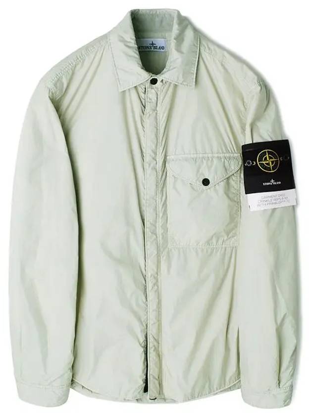 Logo Patch Zip Up Jacket Beige - STONE ISLAND - BALAAN 2