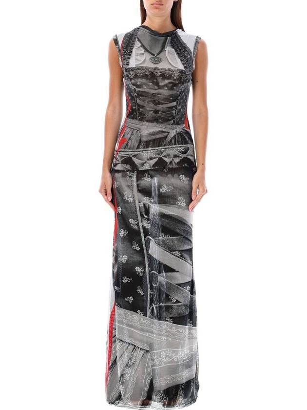 Ottolinger Mesh Maxi Dress Print - OTTOLINGER - BALAAN 1