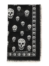 Skull Print Scarf Black - ALEXANDER MCQUEEN - BALAAN 3