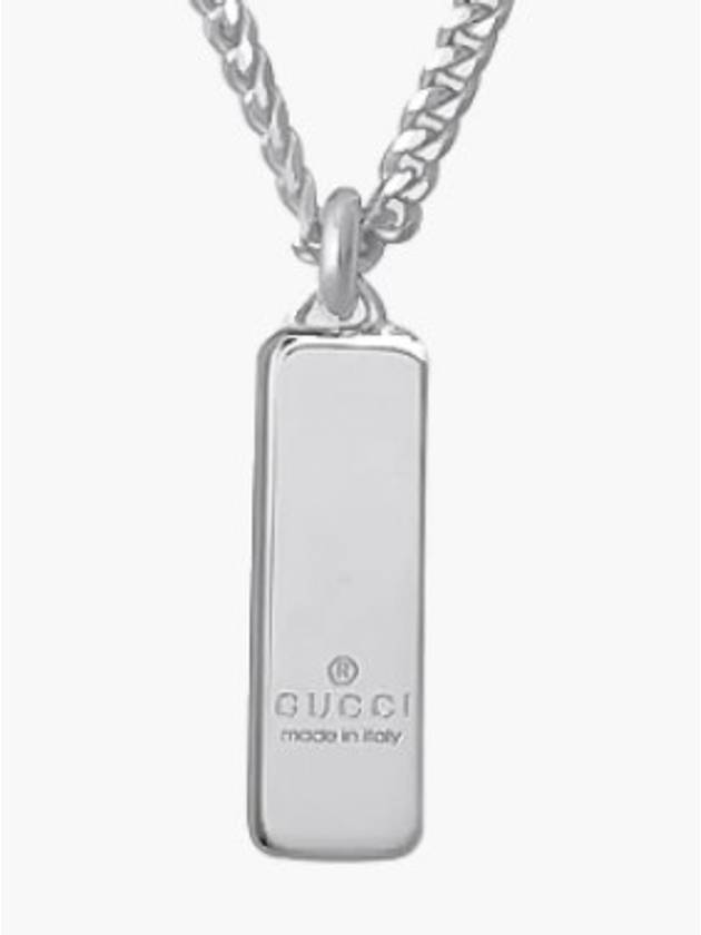 Diagonal Interlocking G Necklace Silver - GUCCI - BALAAN 3