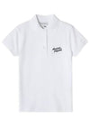 Handwriting Regular Fit Cotton Polo Shirt White - MAISON KITSUNE - BALAAN 2