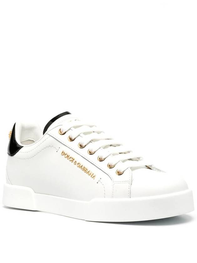 Women's Calfskin Nappa Portofino Sneakers White - DOLCE&GABBANA - BALAAN 3