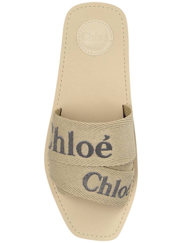 Chloé Slides With Logo, Women's, Beige - CHLOE - BALAAN 6