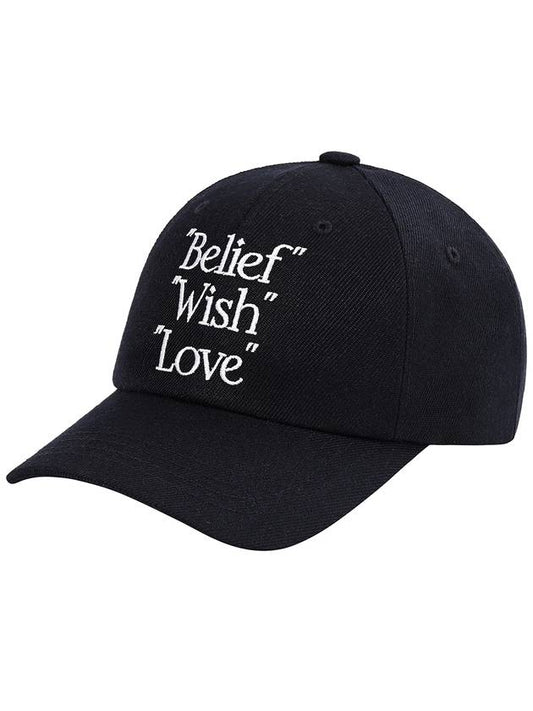 belief wish love chino ball cap in navy - MYDEEPBLUEMEMORIES - BALAAN 2