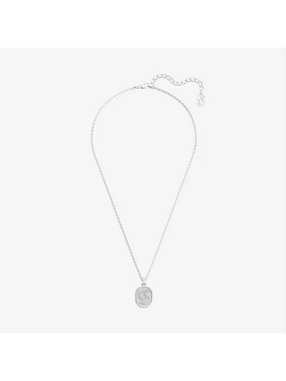 Swan Octagon Emblem Pendant Necklace Silver - SWAROVSKI - BALAAN 2