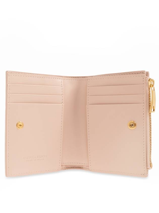 Cassette Zipper Bifold Half Wallet Light Pink - BOTTEGA VENETA - BALAAN 3