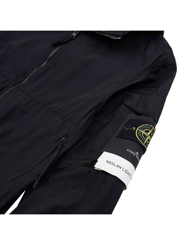 Men's Wappen Patch Naslan Watro Hooded Jacket Black - STONE ISLAND - BALAAN 8