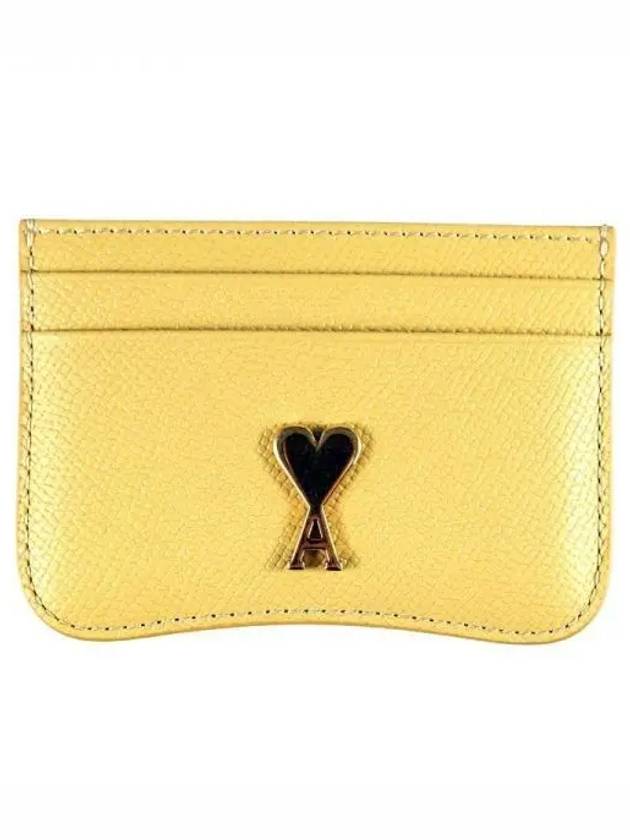 Paris heart logo card wallet yellow USL104AL 0036 720 270741 1059457 - AMI - BALAAN 1