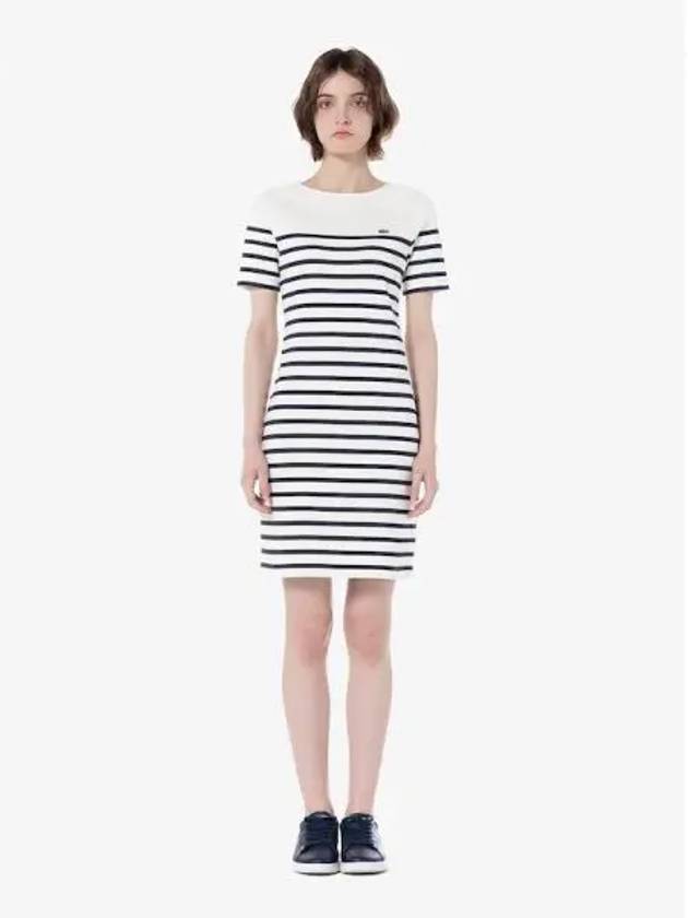 Women s Boat Neck Marine Stripe Dress One Piece EF312E 54G 166 Domestic Product GQ2N24041510496 - LACOSTE - BALAAN 1