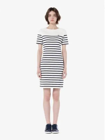 Women s Boat Neck Marine Stripe Dress One Piece EF312E 54G 166 Domestic Product GQ2N24041510496 - LACOSTE - BALAAN 1