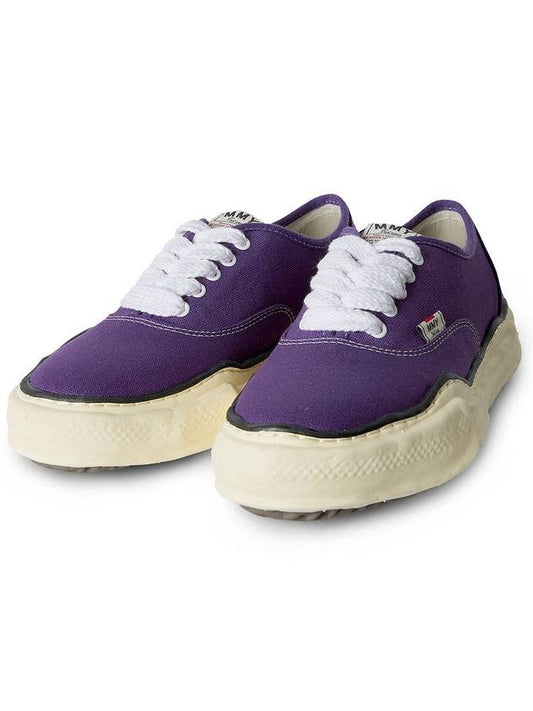 Maison Baker OG Sole Overdyed Canvas Low Top Sneakers Purple A09FW735 - MIHARA YASUHIRO - BALAAN 1