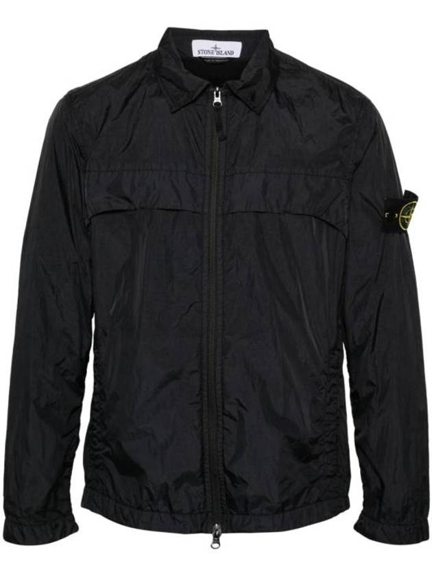 Garment Dyed Crinkle Reps R-NY Jacket Black - STONE ISLAND - BALAAN 2