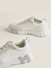 Bouncing Sneakers Mesh Suede Goatskin Blanc Blanc - HERMES - BALAAN 4