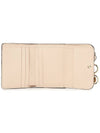 Alphabet Grain Leather Flap Small Bicycle Wallet Pink - CHLOE - BALAAN.