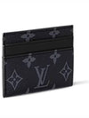 Monogram Eclipse Double Card Wallet Black - LOUIS VUITTON - BALAAN 4