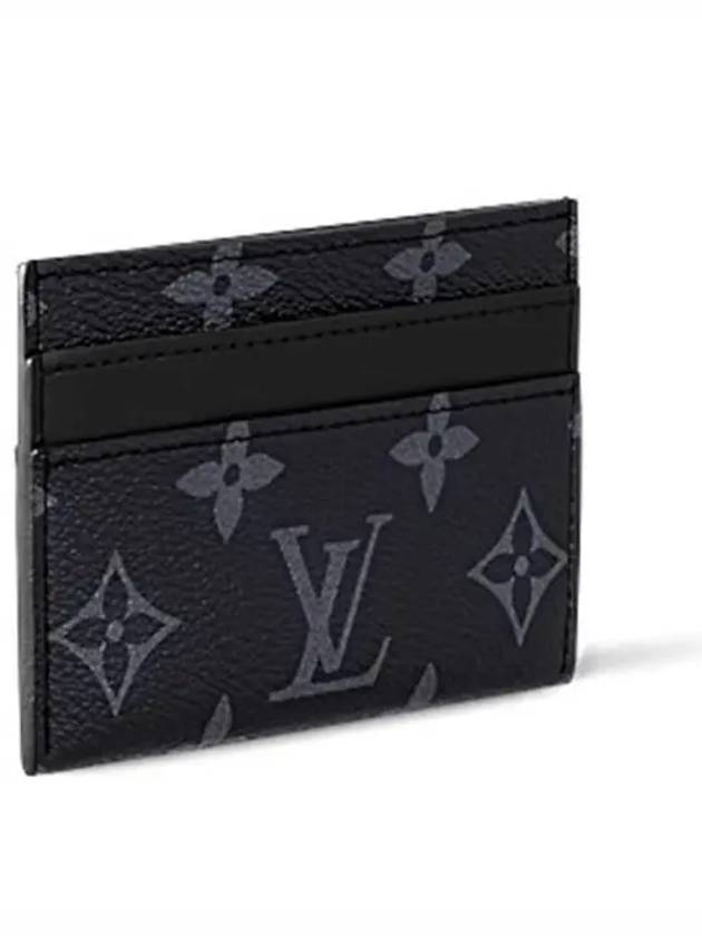 Monogram Eclipse Double Card Wallet Black - LOUIS VUITTON - BALAAN 4