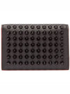 Spike Black Spike Leather Fold Card Holder 1175007 - CHRISTIAN LOUBOUTIN - BALAAN 1