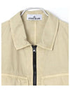 Brushed Organic Cotton Overshirt Jacket Ecru - STONE ISLAND - BALAAN 4