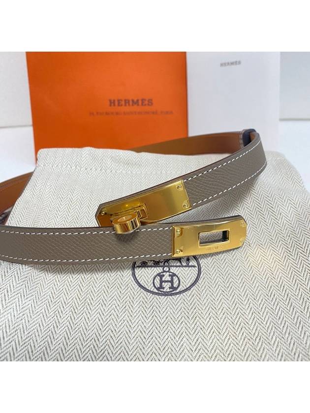 Women's Kelly 18 Belt Gold Etoupe - HERMES - BALAAN 2