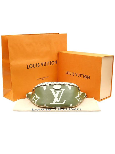 Khaki green beige monogram coated canvas bumbag hip bag belt - LOUIS VUITTON - BALAAN 2