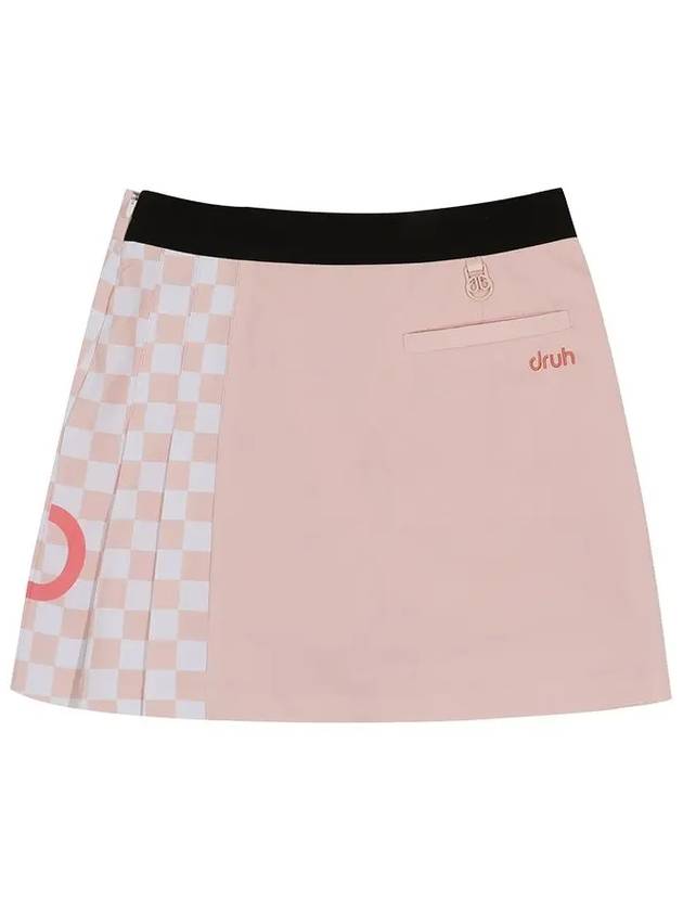 Drew Check Pleated Skirt DF32SK06LIGHT PINK - DRUH GOLF - BALAAN 2