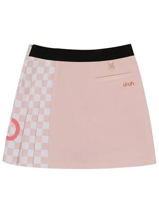 Drew Check Pleated Skirt DF32SK06LIGHT PINK - DRUH GOLF - BALAAN 2