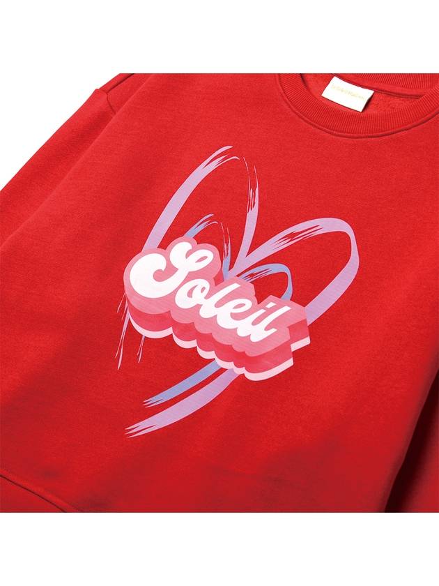 Brushed Options Soleil Patinted Heart Sweat Shirts RED - LE SOLEIL MATINEE - BALAAN 3