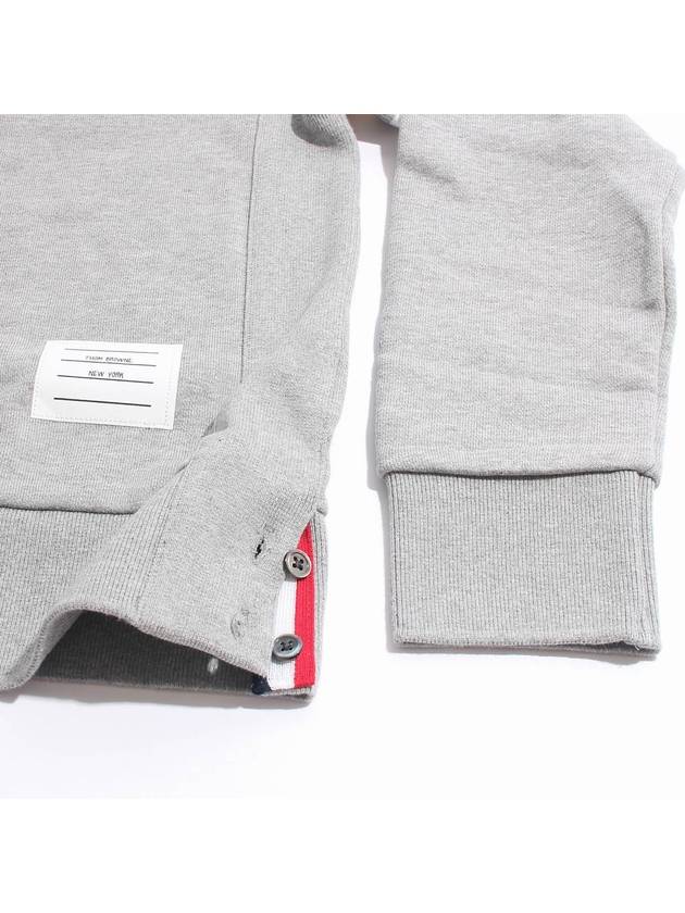 Engineered 4 Bar Stripe Loopback Jersey Knit Crewneck Sweatshirt Light Grey - THOM BROWNE - BALAAN 5