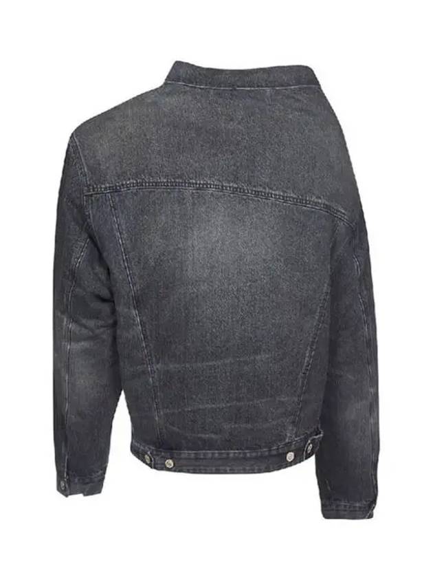 Balenciaga Asymmetric Denim Jacket Grey - BALENCIAGA - BALAAN 3