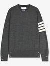 4 Bar Armband Classic Merino Wool Knit Top Medium Grey - THOM BROWNE - BALAAN 3