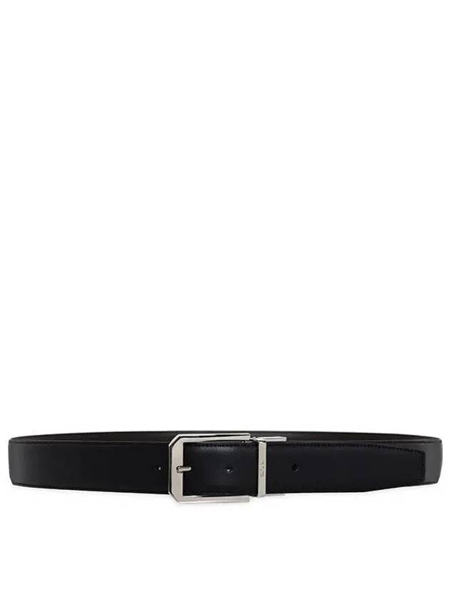 Reversible Leather Belt Dark Brown Black - ERMENEGILDO ZEGNA - BALAAN 3