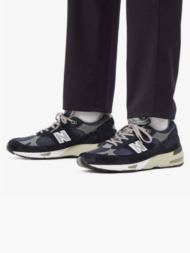 991 Suede Low Top Sneakers Navy - NEW BALANCE - BALAAN 7