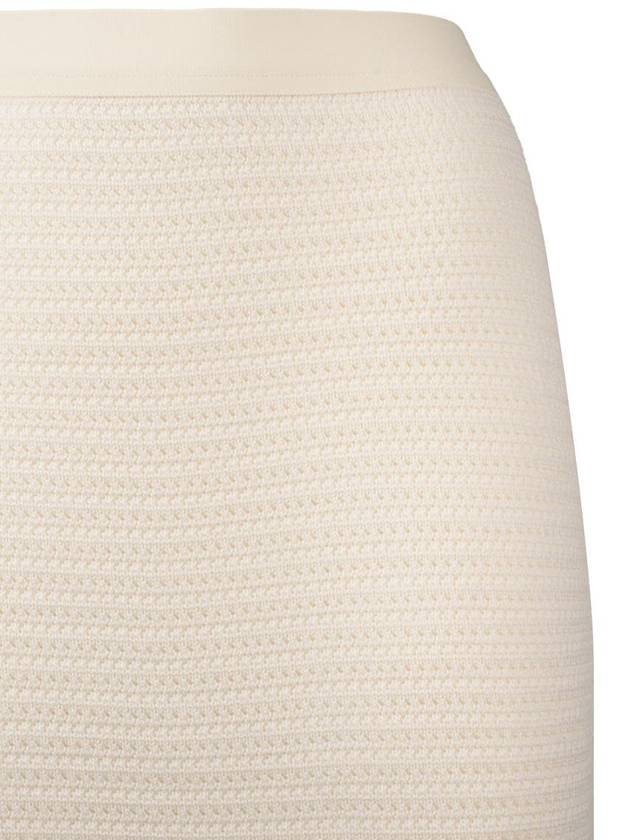 Fabiana Filippi Cream Merino Wool Tube Skirt - FABIANA FILIPPI - BALAAN 3