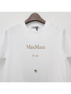 24SS Kwaietto Logo Print Short Sleeve T-Shirt White 2419971011600 001 - MAX MARA - BALAAN 4