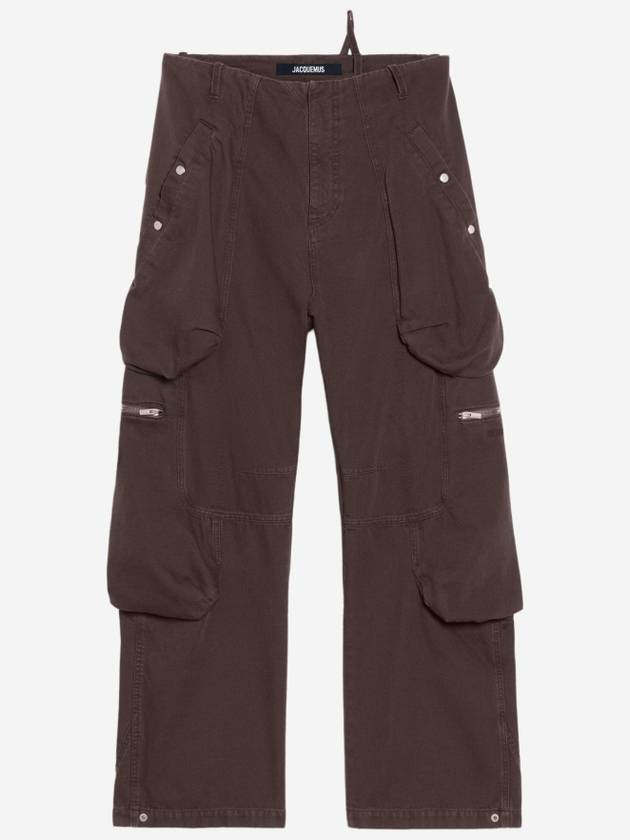 Le ChouChou Le Cargo Croissant Soft Cargo Wide Pants Dark Brown - JACQUEMUS - BALAAN 2