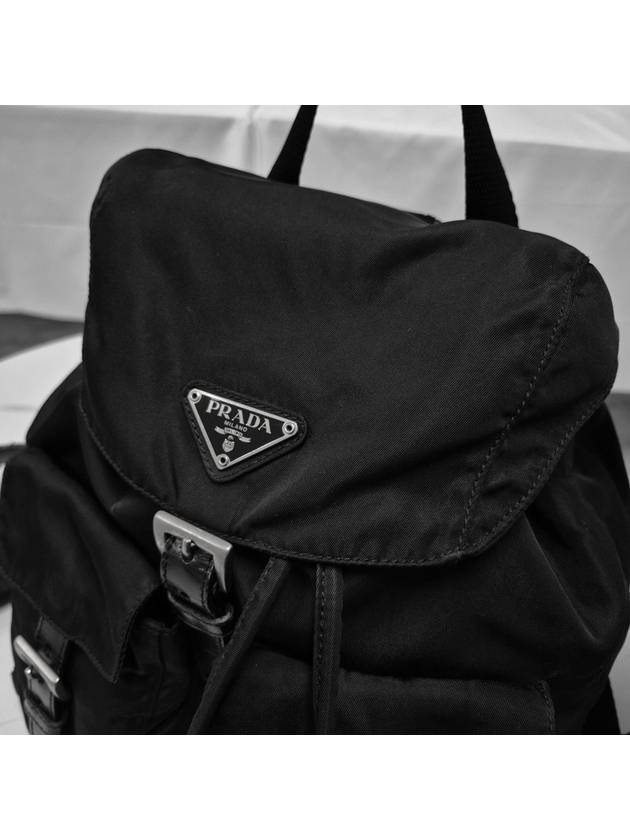 Tesuto nylon triangle logo backpack black - PRADA - BALAAN 6