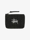 Wallet Canvas Coin Pouch Washed Black - STUSSY - BALAAN 1