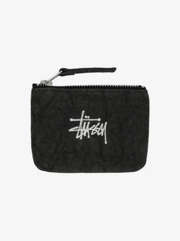 Wallet Canvas Coin Pouch Washed Black - STUSSY - BALAAN 1