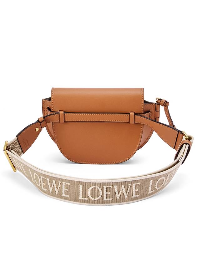 Mini Gate Dual Soft Calfskin Cross Bag Tan - LOEWE - BALAAN 4