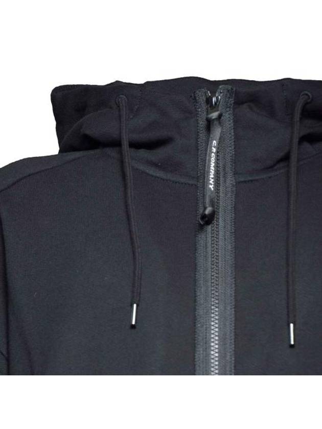 Diagonal Raised Fleece Goggle Zip-Up Hoodie Black - CP COMPANY - BALAAN 4