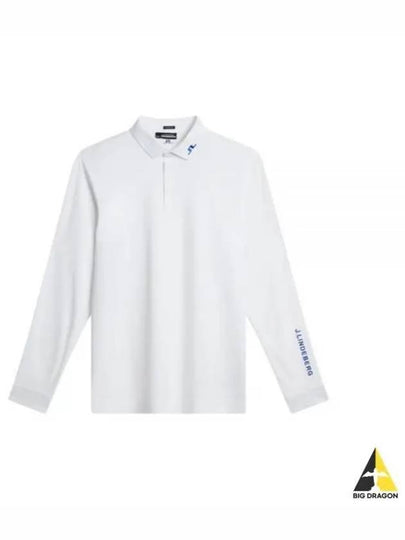 Men's Tour Tech Long Sleeve Polo Shirt White - J.LINDEBERG - BALAAN 2